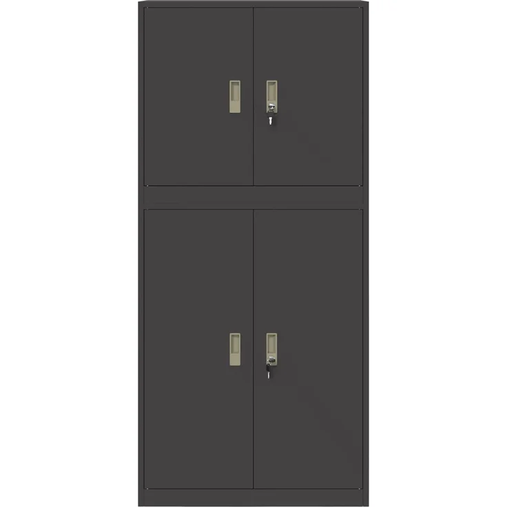 vidaXL Aufbewahrungsschrank 2 stk. Schwarz 80 x 40 x 175 cm Stahl 3438735 – Bild 8