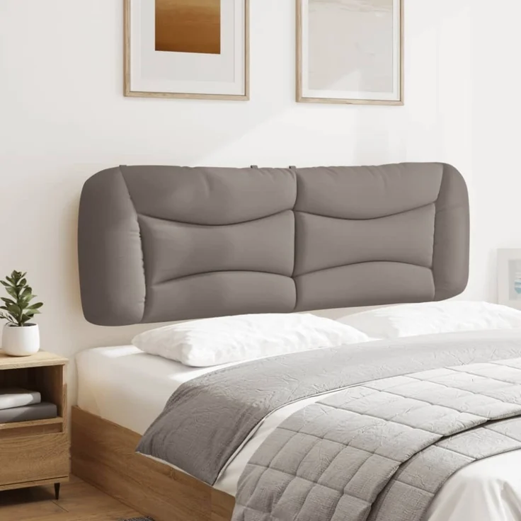 vidaXL Kopfteil-Kissen Taupe 160 cm Stoff – Bild 6