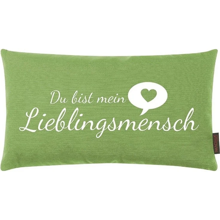 Magma Heimtex Zierkissen Magma Kissen Lieblingsmensch kiwi 039 – Bild 2
