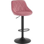 Barstuhl aus Samt - Modell Anton rosa