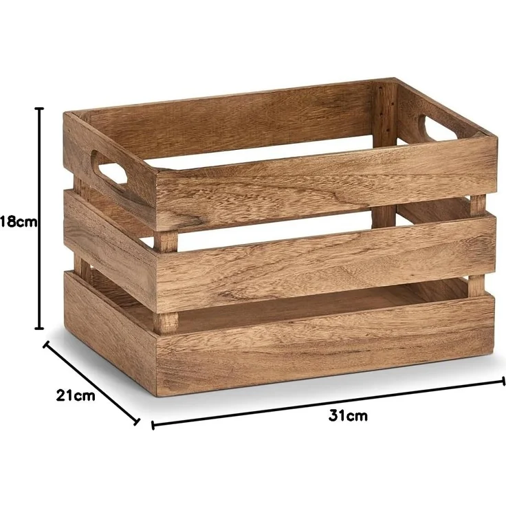 Zeller 15165 Aufbewahrungs-Kiste Vintage, Holz Kiste, Holz, Natur, ca. 31 x 21 x 19 cm – Bild 5
