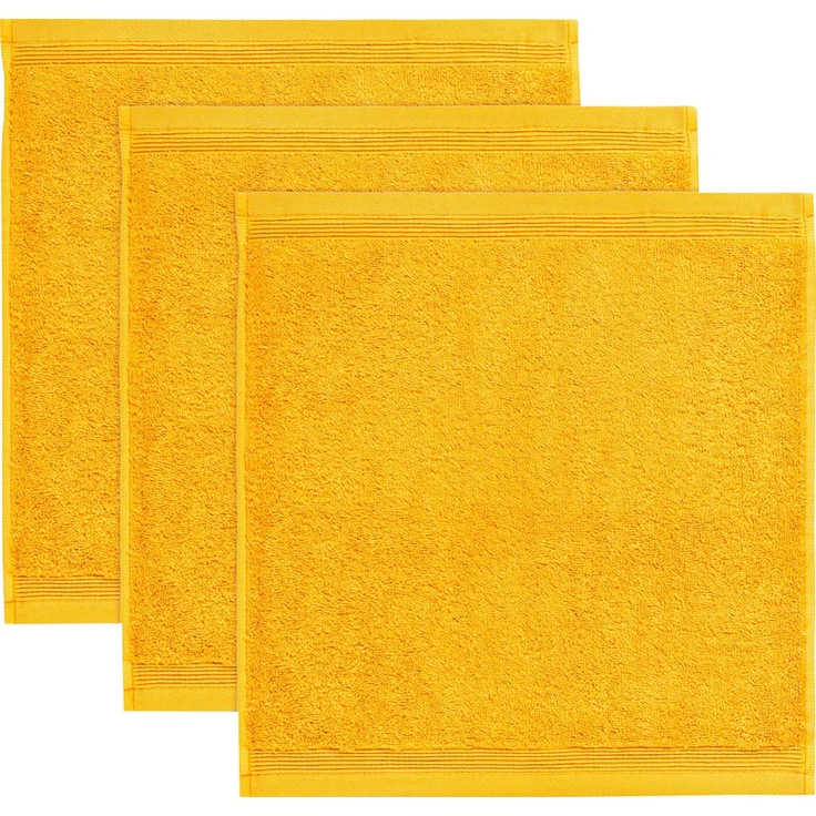 möve Superwuschel Seiftuch 30x30 cm aus 100% Baumwolle, gold 3er Set – Bild 2