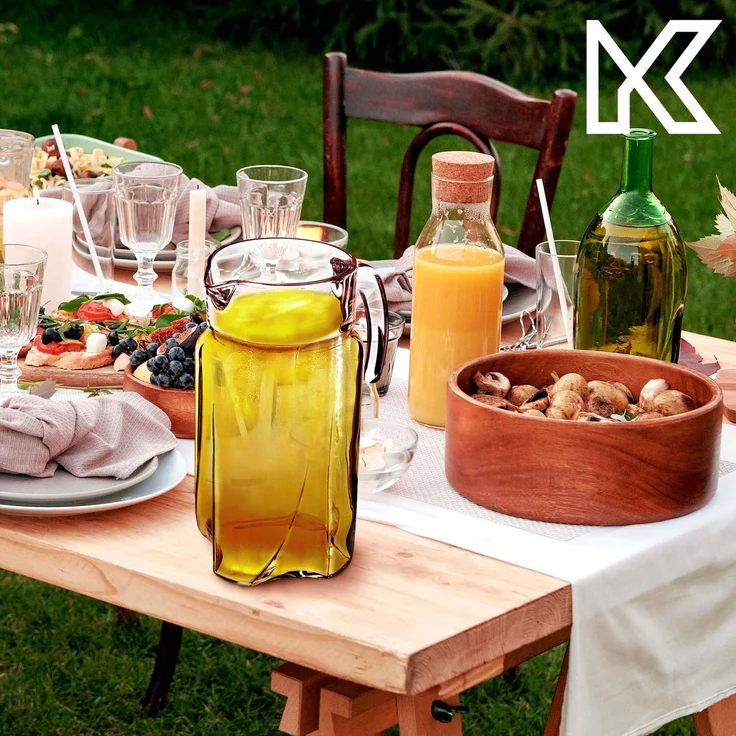 KADAX Krug 1,7 l + 6 Gläser 380 ml für Saftwasser – Bild 5