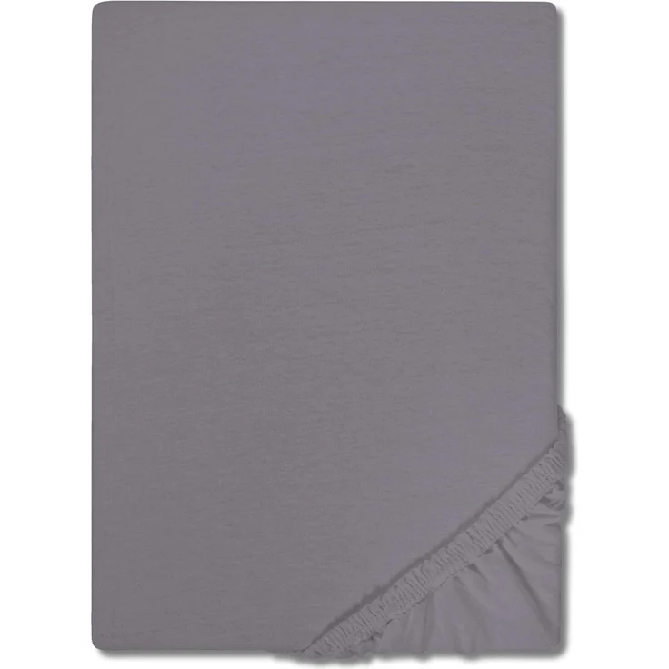 CloudComfort Basic Spannbettlaken Jersey-Stretch dunkelgrau 120 x 200 cm