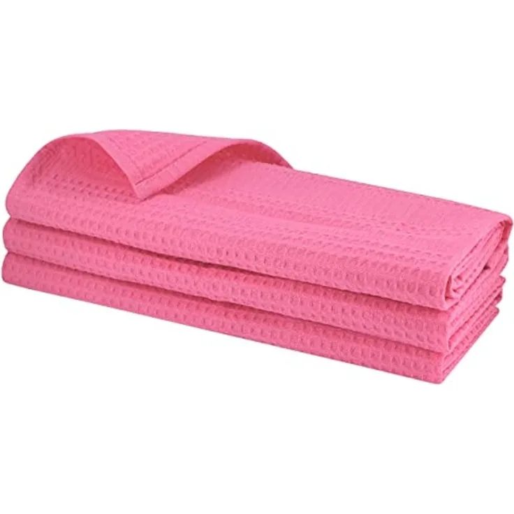 Engelland Geschirrtuch Poliertuch, (Vorteils-Set, 3-tlg, Waffel-Pique), 100 % Baumwolle, integrierte Aufhängeschlaufe, 70 x 50 cm