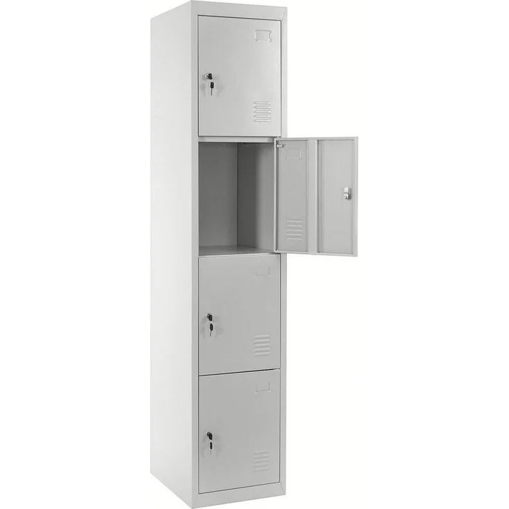 MCW Mehrzweckschrank T163 4 separat abschließbare Fächer, Drehriegelschloss inklusive Schlüssel