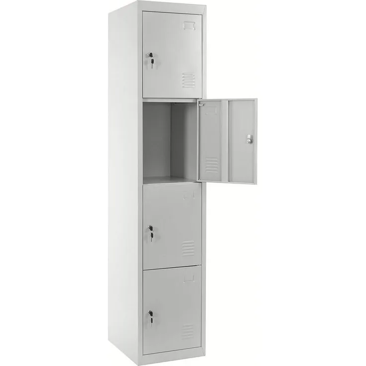 MCW Mehrzweckschrank T163 4 separat abschließbare Fächer, Drehriegelschloss inklusive Schlüssel