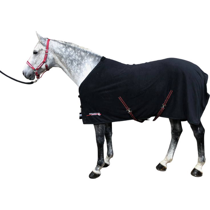 Horse Guard Infrarot Fleecedecke Pferde Abschwitzdecke schwarz versch. Größe