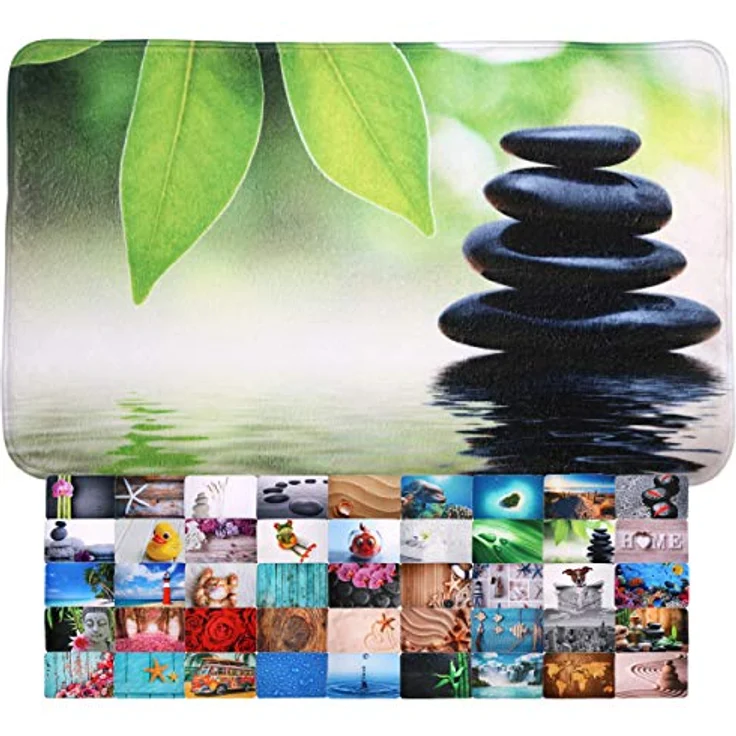 Sanilo Badematte Harmony, rutschhemmend, waschbar, schnelltrocknend, Polyester, rechteckig, sehr weich, hochwertig & modern, 50 x 80 cm oder 70 x 110 cm – Bild 2