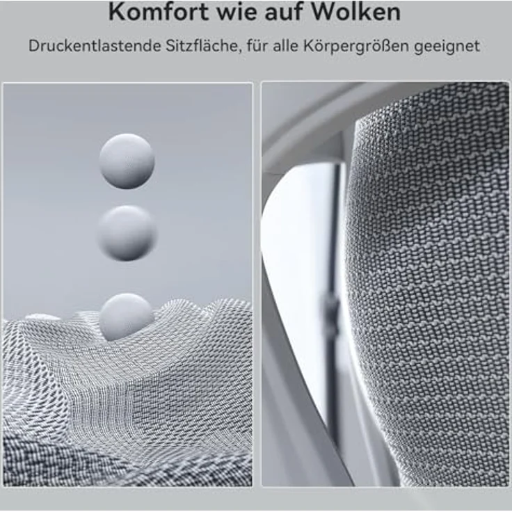 SIHOO Doro C300 Pro Ergonomischer Bürostuhl mit ultraweichen 6D-Armlehnen, dynamischer Lendenwirbelstütze, Sitztiefenverstellung und verstellbarer Rückenlehne, Schreibtischstuhl für Home Office (Weiß) – Bild 8