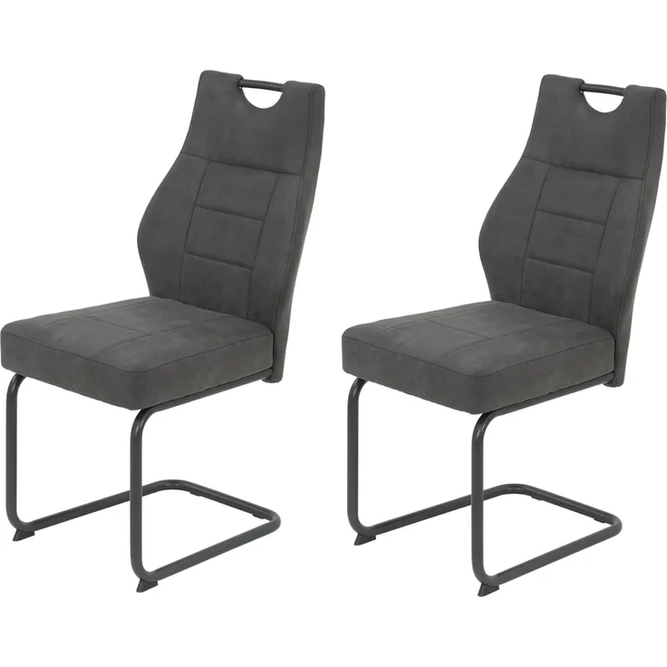 2er Set Schwingstuhl Linda II - Vintage Anthrazit