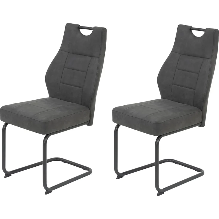 2er Set Schwingstuhl Linda II - Vintage Anthrazit – Bild 1