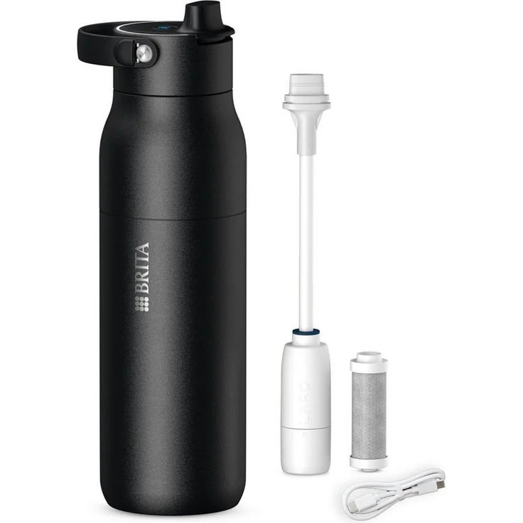 BRITA Trinkflasche BRITA LARQ iQ Digitale Filter Trinkflasche (1000 ml), inkl. Hydration Tracking (App), Aktivkohle Wasserfilter & UV-C – Bild 5