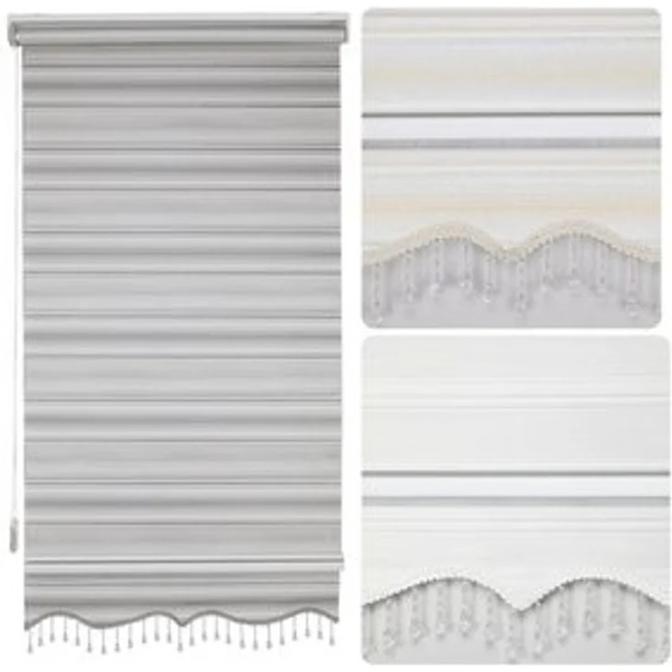 Doppelrollo Doppelrollo Klemmfix ohne bohren für Fenster und Türen mit Perlen, Plisseeonline, blickdicht, Klemmfix, Klemmfix, Jalousie freihängend mit Klemmträger, Seitenzugrollo, einfache Montage – Bild 6