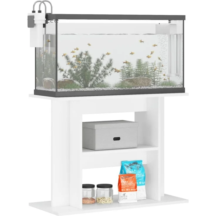 vidaXL Aquariumständer Weiß 80x35x60 cm Holzwerkstoff 833575 – Bild 4