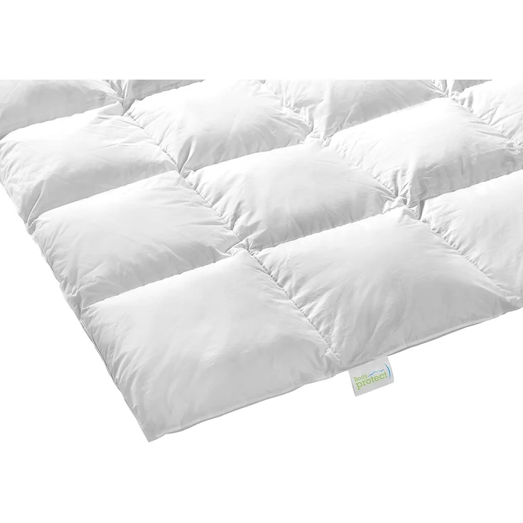 Bodyprotect Daunenbettdecke Kassettendecke, Füllung: 60% Daunen / 40% Federn, Bezug: 100% Baumwolle, mit Mako-Daunenbatist, waschbar – Bild 3