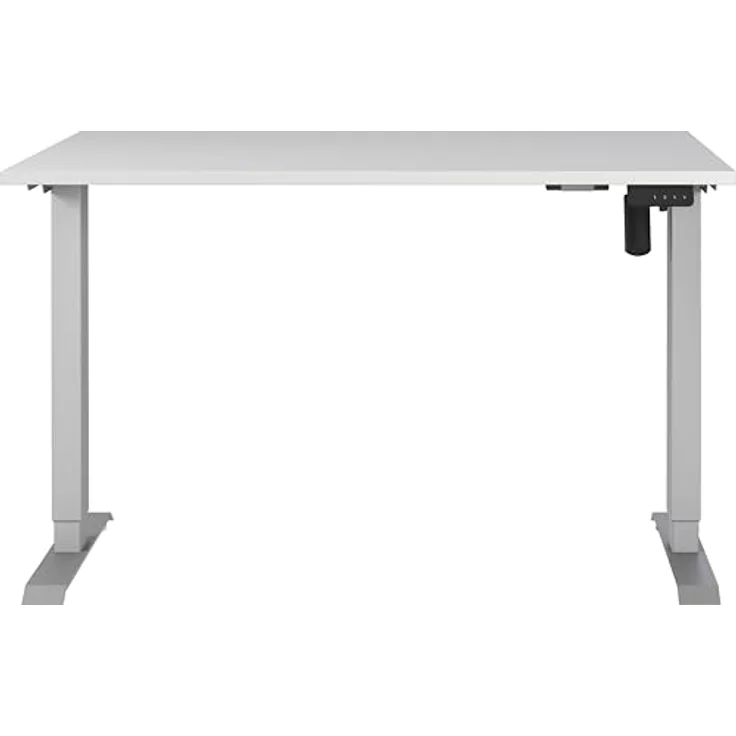 Germania Schreibtisch 8022-583, in Lichtgrau/Silber, elektr. höhenverstellbar, 120 x 119 x 80 cm (BxHxT) – Bild 4