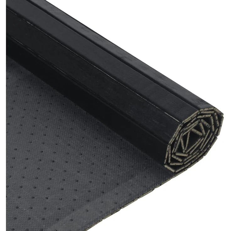 vidaXL Teppich Rechteckig Schwarz 100x200 cm Bambus 376804 – Bild 5