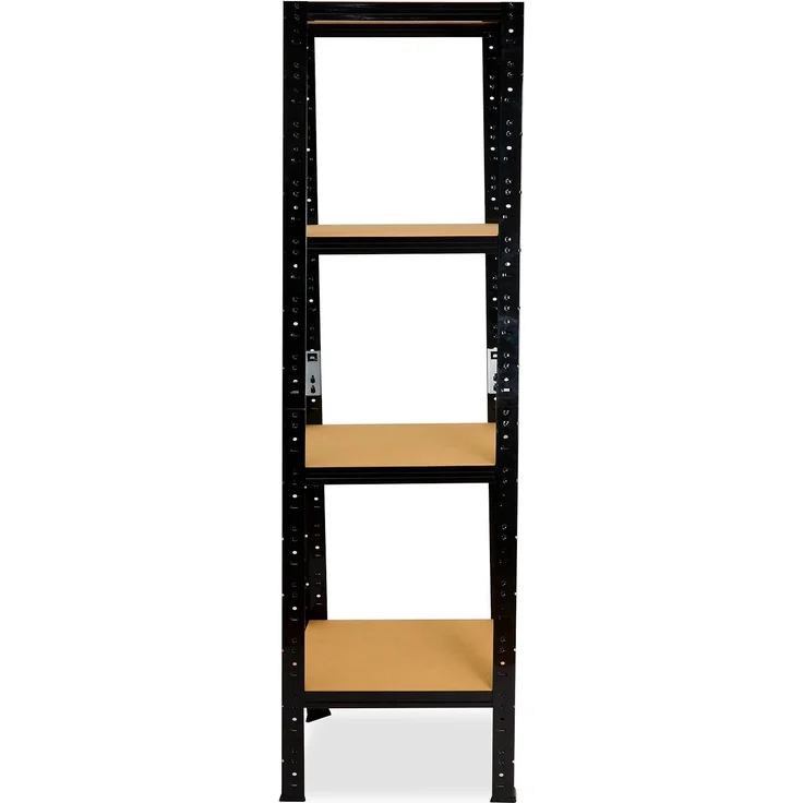 shelfplaza BLACK 180x23x23 cm Schwerlastregal in schwarz mit 4 Böden und 175 kg Traglast pro Boden – Bild 5