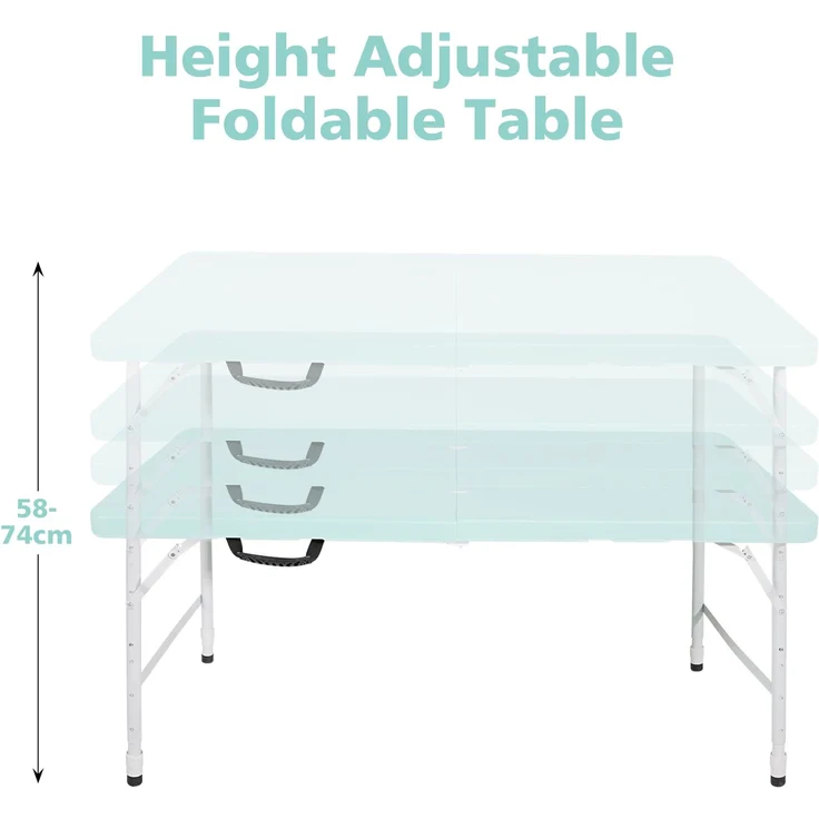 Abrihome Gartentisch 25 cm höhenverstellbar mit 135 kg Tragkraft, Blau, 74x61x125 cm – Bild 5