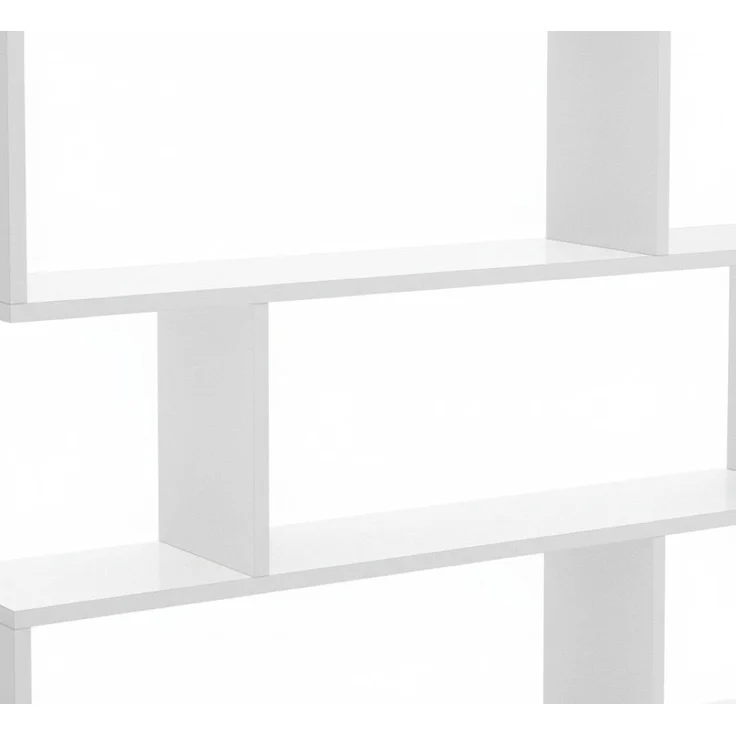 Dmora - Misone Bücherregal, Mehrzweck-Büroregal, Bücherregal mit 3 Regalen, 110 x 25 x 96 cm, Weiß – Bild 8