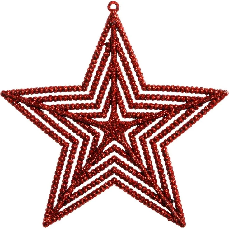 TrendLine Stern zum Hängen 2er-Set 12,5cm Weihnachtsstern Weihnachtsdeko Stern – Bild 3