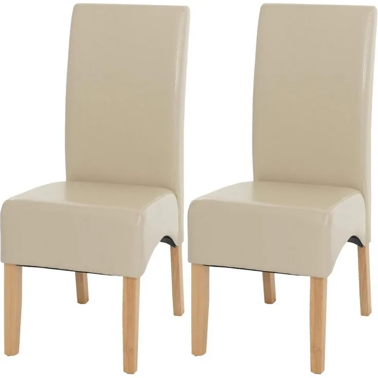 MCW Esszimmerstuhl Crotone-2 (Set, 2 St), 2er-Set, Abgerundete Ecken + Kanten, ca. 150 kg belastbar, gepolstert