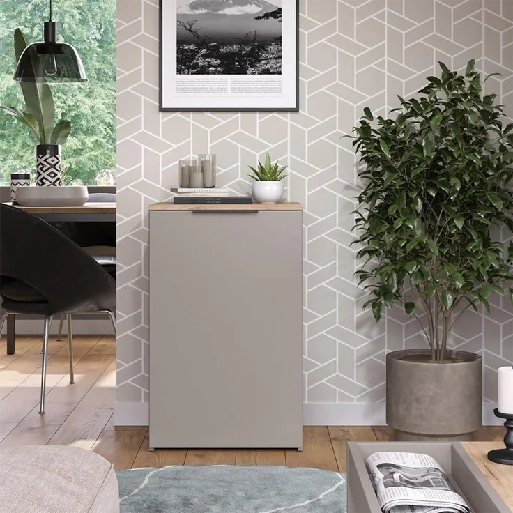 Kommode Wido Greige 50 x 80 cm mit Regal Vicco – Bild 7