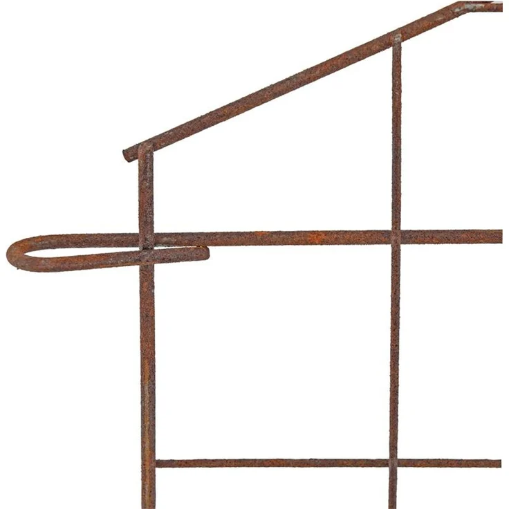 Estexo 11-tlg. Set Gitterzaun, Metall Rost, 71x79 cm – Bild 6