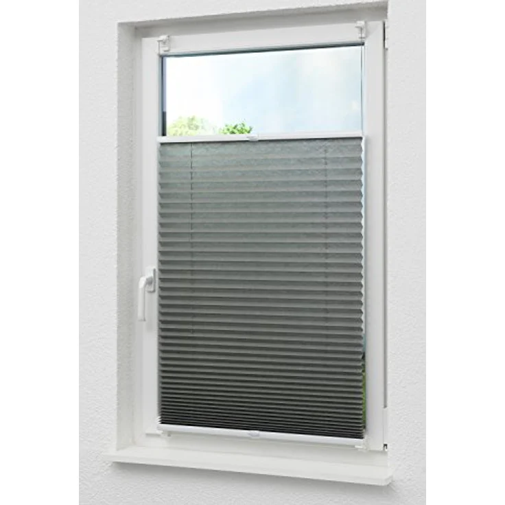 LYSEL® Plissee Klemmen Anthrazit, blickdicht, HxB 130x45cm – Bild 6
