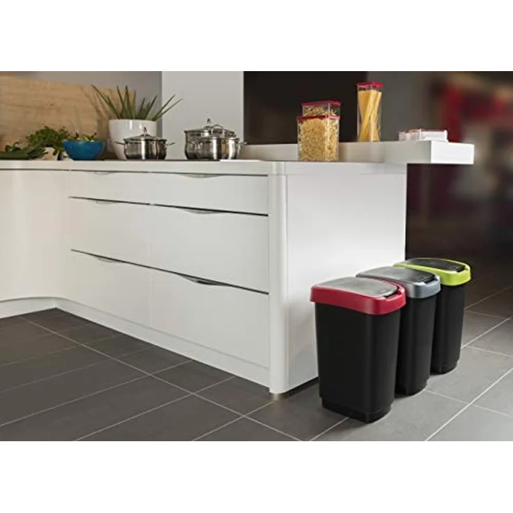 Rotho 'Twist' Swingeimer, schwarz/dunkelsilber, 10 L – Bild 2