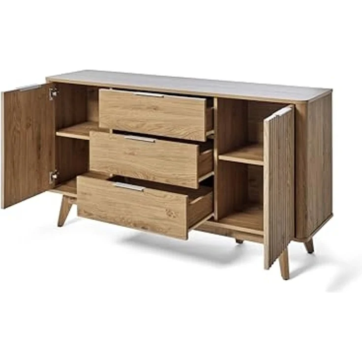 Jahnke Sideboard, Engineered Wood, Montana Eiche Nb, One Size – Bild 7