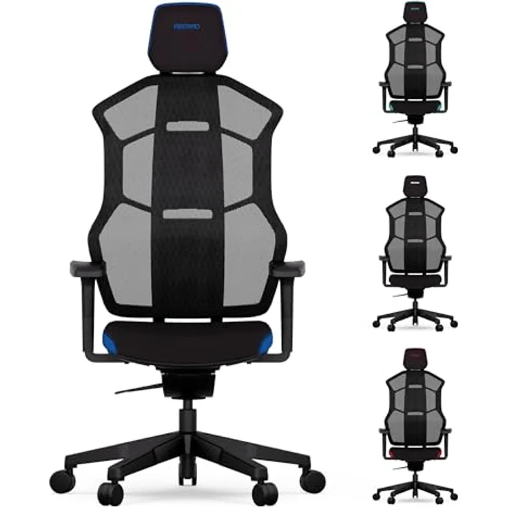 RECARO AER Gamingstuhl – Ergonomischer Gaming Chair | Premium-Polsterschaum | ideal auch als Bürostuhl oder Schreibtischstuhl | individuell einstellbar | 150 Kg – Royal Blue – Bild 1