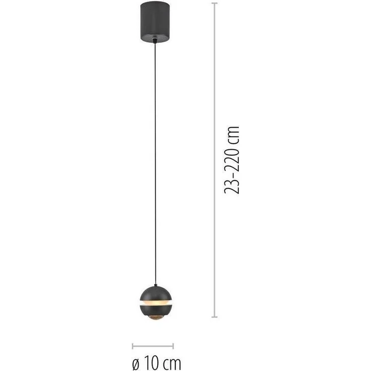 SCHÖNER WOHNEN-Kollektion LED Pendelleuchte LED Pendellampe LINI, höhenverstellbar, 1x LED Board, warmweiß, Comfort Lift höhenverstellbar, Lichtfarbe warmweiß – Bild 3