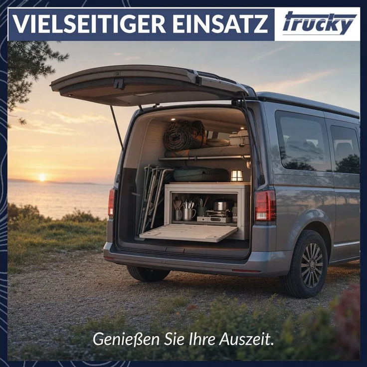Trucky Faltbox Storage Box Camping Klappbox Klappkiste faltbar Beige Auswahl – Bild 3