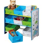 Kesper Kinder Aufbewahrungsregal 'Dino' inkl.9 Textilschubladen