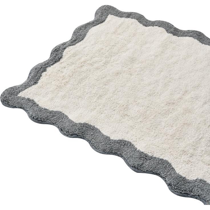Badematte NANGAL Grau Beige 60 x 90 cm Baumwolle – Bild 4