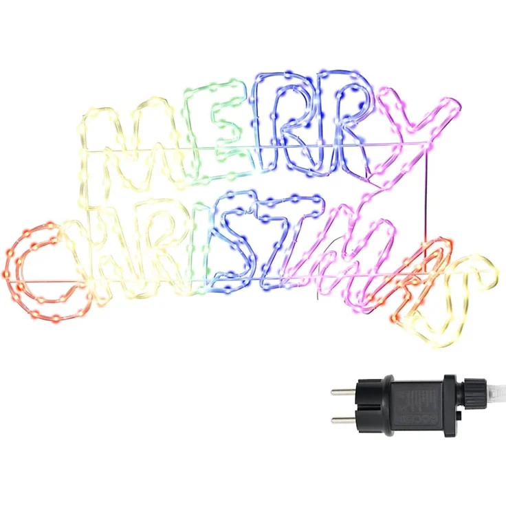 vidaXL Weihnachtsschild Mehrfarbig 99,5 x 54 cm PVC 240 LEDs 42018952 – Bild 2