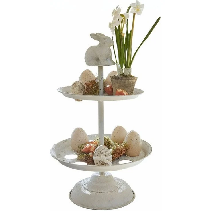 Mirabeau Etagere Eier-Etagere Delixor antikweiß, Eisen – Bild 4