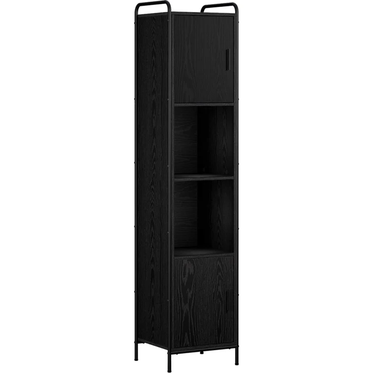 vidaXL Badezimmerschrank-Set 4 stk. Schwarz Eichen-Optik 3444633 – Bild 5