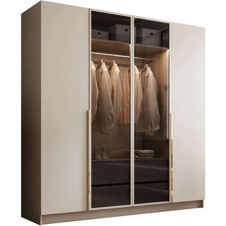Lookway Kleiderschrank mit Glasfront ATRIUM II 200x57x210 cm