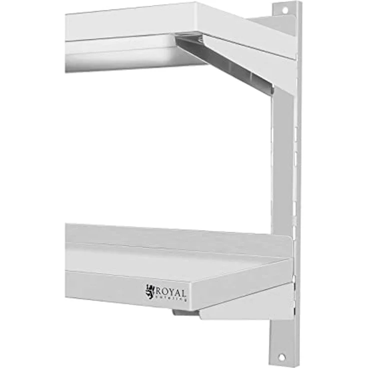 Royal Catering Hängeregal 180 cm 35 kg Gastro doppeltes Regal Wandbord Wandregal Edelstahl – Bild 4