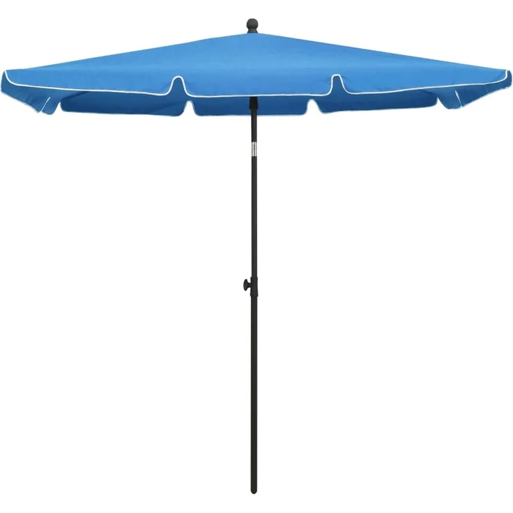 vidaXL Sonnenschirm mit Mast 210x140 cm Azurblau 315550 – Bild 2
