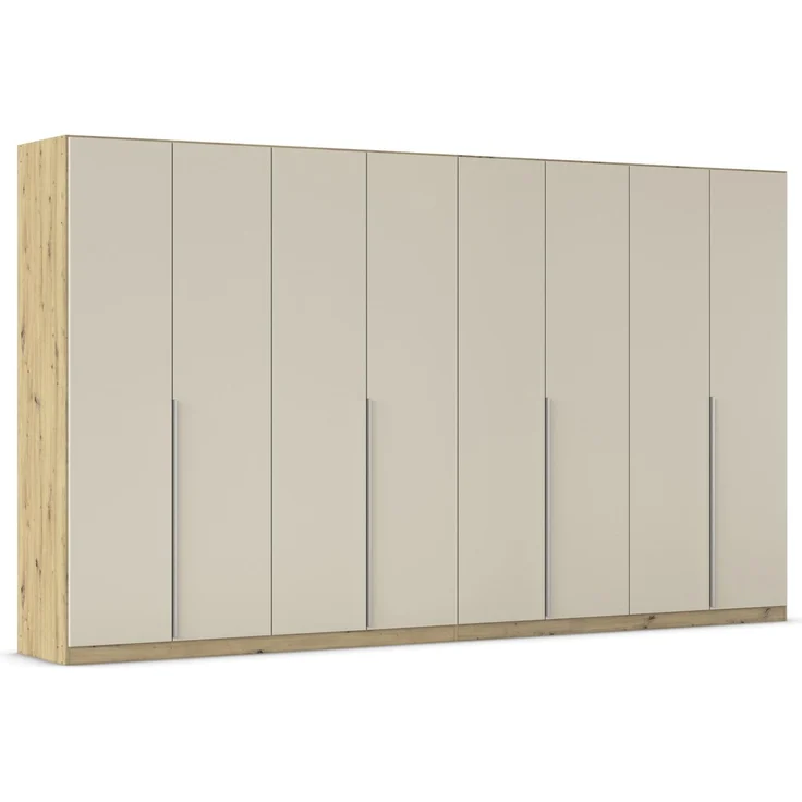 Rauch Möbel Alabama, Kleiderschrank für Schlafzimmer, Kinderzimmer, Wohnzimmer, Garderobe, Flur, 8-türig, mit Zubehör Premium, Farbe Beige/Eiche Artisan. Holz, Breite 360 cm