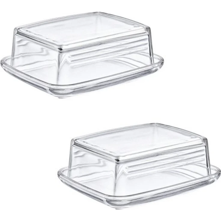 Thiru Butterdose Glas - mit speziellem Deckel-Relief für sicheres Greifen, Glas, (2-tlg) – Bild 4