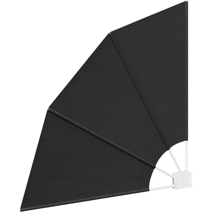 vidaXL Balkon Sichtschutz 115 x 115 cm Polyester Schwarz 42000908 – Bild 4