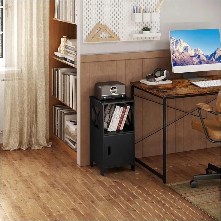 Woltu Nachttisch (1-St), Beistelltisch schmal, 30x60x30 cm, modern – Bild 3