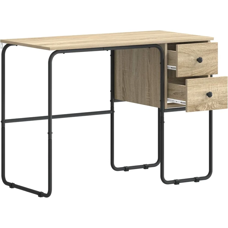 vidaXL Schreibtisch mit Stauraum Sonoma-Eiche 100 x 50 x 75 cm 8008003 – Bild 3