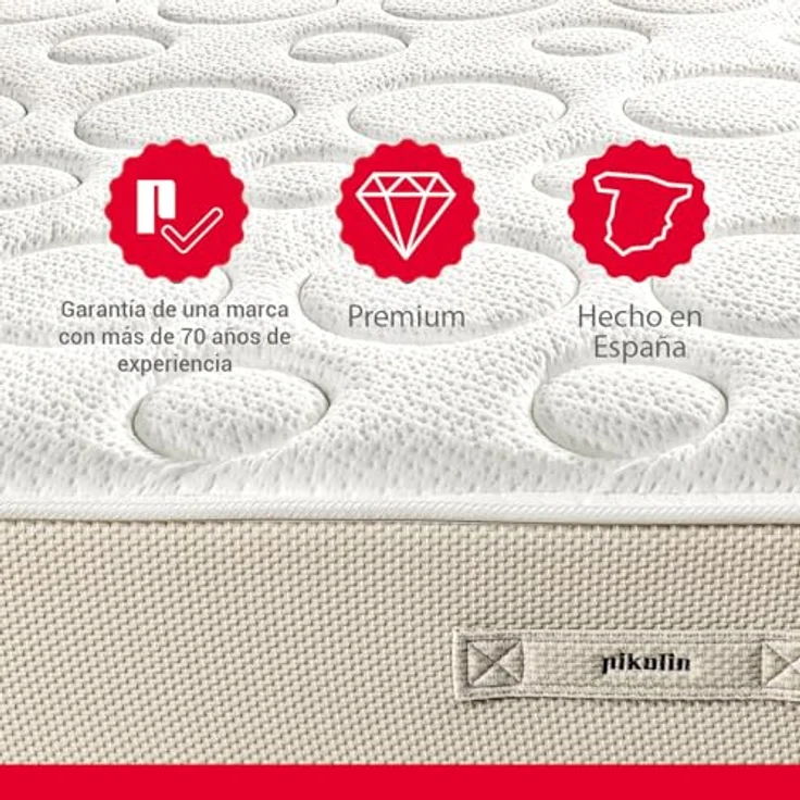 PIKOLIN - Einzelbettmatratze 90x200 cm aus Memory-Schaum, Höhe 28 cm – Orthopädische Premium-Hotelmatratze – entlastet Druckstellen – antibakteriell, milbendicht und schimmelresistent – Hergestellt – Bild 6
