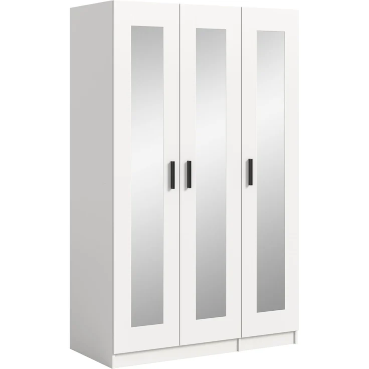 Visby Kleiderschrank 3-türig in weiß – Bild 1